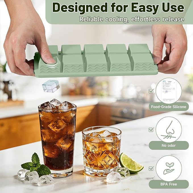 Ice Cube Tray with Lid – 3 Pack 2 Tbsp Ice Trays - Image 2