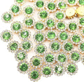 12mm 150pcs Light Green Sew on Rhinestones, Crystals Glass Gems by Unknown