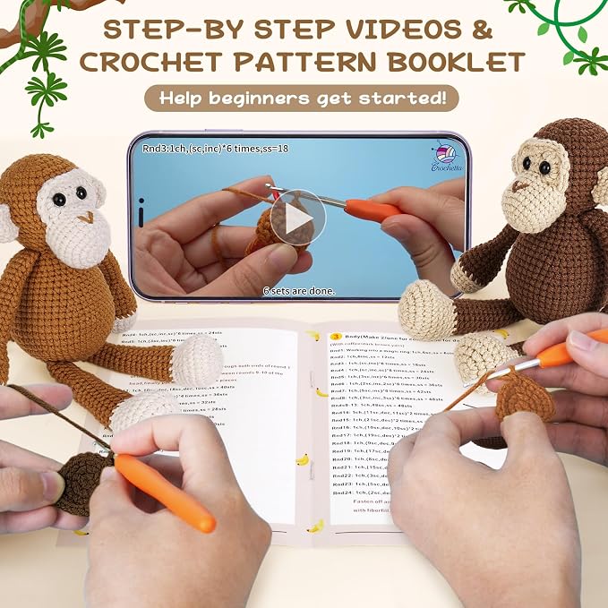 Crochetta Crochet Kit for Beginners, Crochet Kits - Image 3