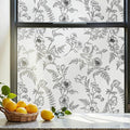 ADD.HERES Window Privacy Film, Colorful Floral Window Stickers, Removable DIY by ADDHERES