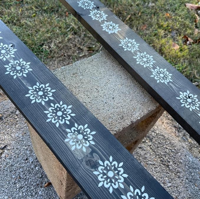 Floral Border Corner Stencils for Crafts Reusable Folk Art Stencil Mexican - Image 9