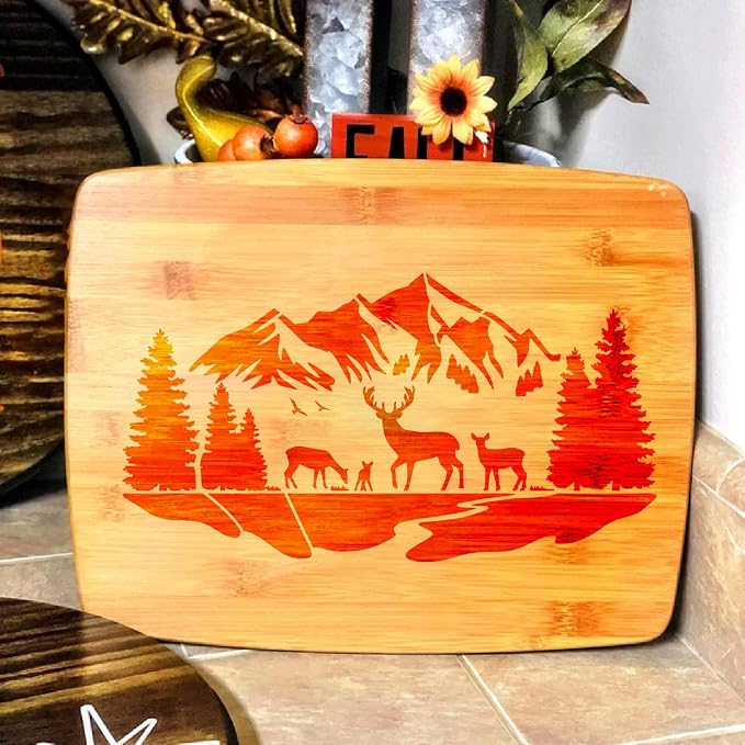 Mountain Stencils for Painting on Wood Burning Stencils and Patterns Reusable - Image 5