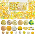 Rired 27 Yellow Glass Beads for Bracelet kit, Earring and Phone Chain by RIRED27