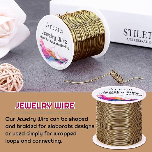 22 Gauge Jewelry Wire, Anezus Craft Wire Tarnish Resistant Copper Beading Wire - Image 4
