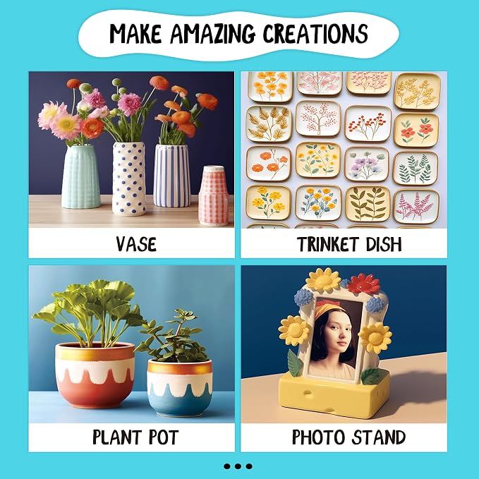 POTTREATIVE Air Dry Clay Pottery Kit - Image 9