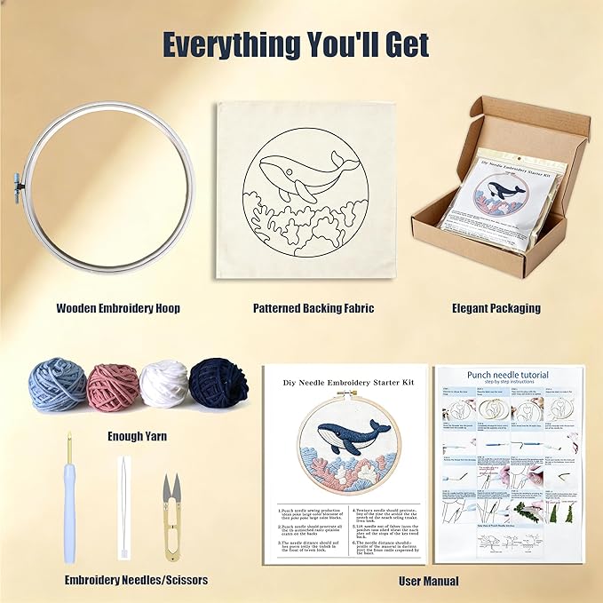 AohaiNova Punch Needle Kits for Adults Beginner, Punch Needle Starter Kit Easy - Image 4