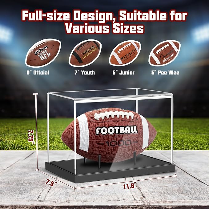 KKU Football Display Case, Acrylic Football Case - Image 3