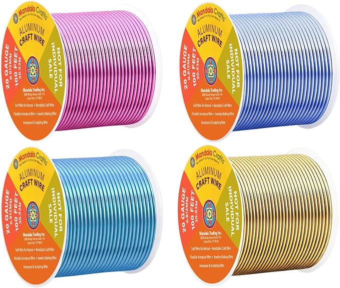 Mandala Crafts 20 Gauge Anodized Aluminum Craft Wire by MandalaCrafts