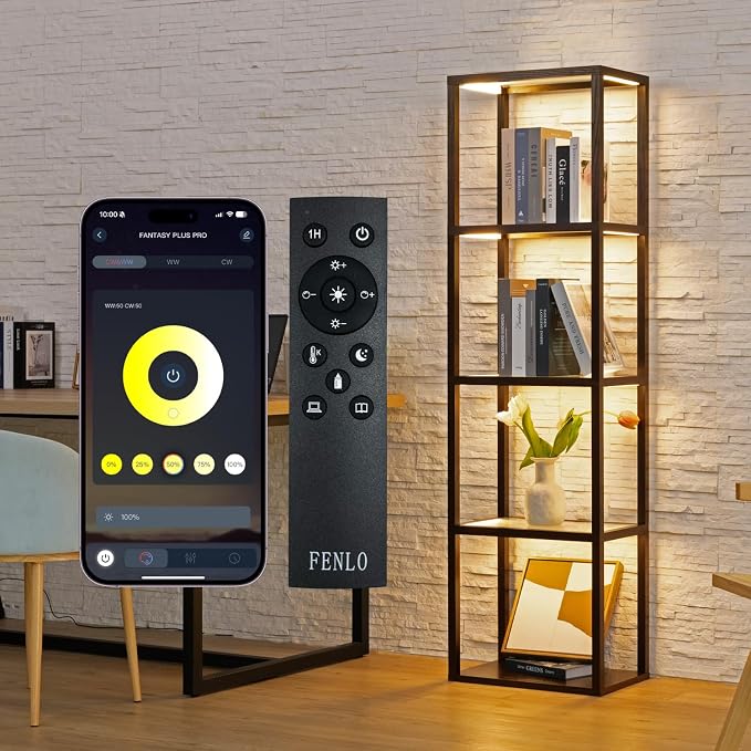 FENLO LED Display Shelf with Lights – Curio Cabinet by FENLO