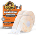 Gorilla Invisible Hold Mounting Tape, Holds up to 15 lbs, Permanent Bond by Gorilla