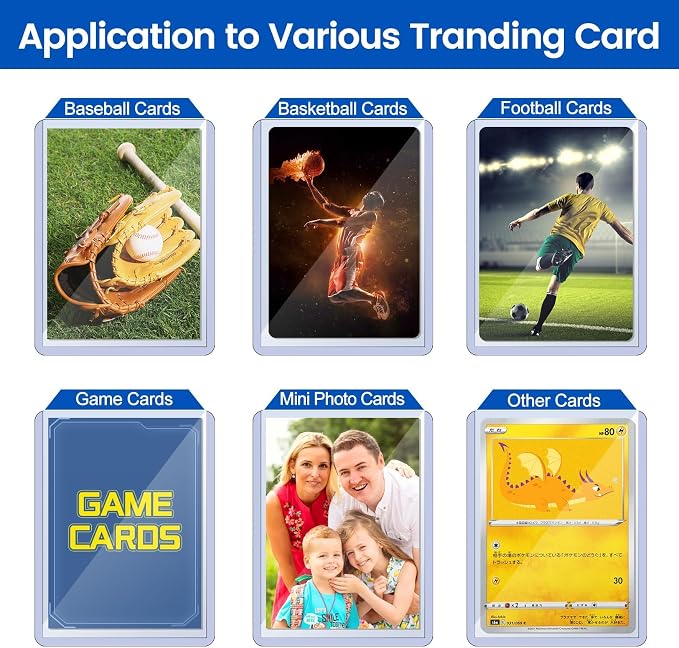 2000 Card Sleeves Hard Plastic, Sooez Premium 35PT 3"X4" Baseball Card - Image 5