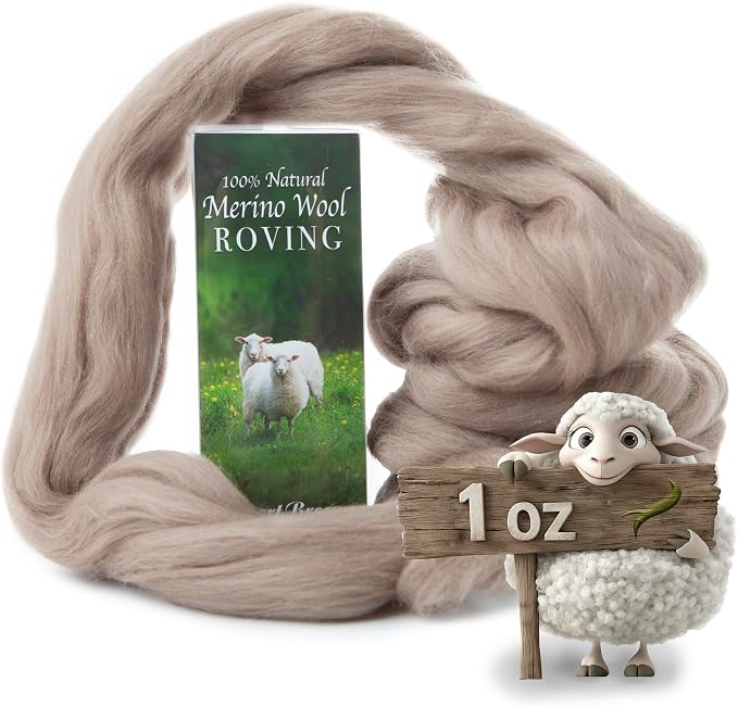 100% Natural Merino Wool Roving by DesertBreezeDistributing