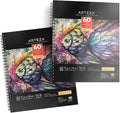 ARTEZA Mixed Media Sketchbook, 11x14 Inches – 2-Pack, 60 Spiral-Bound Sheets by ARTEZA