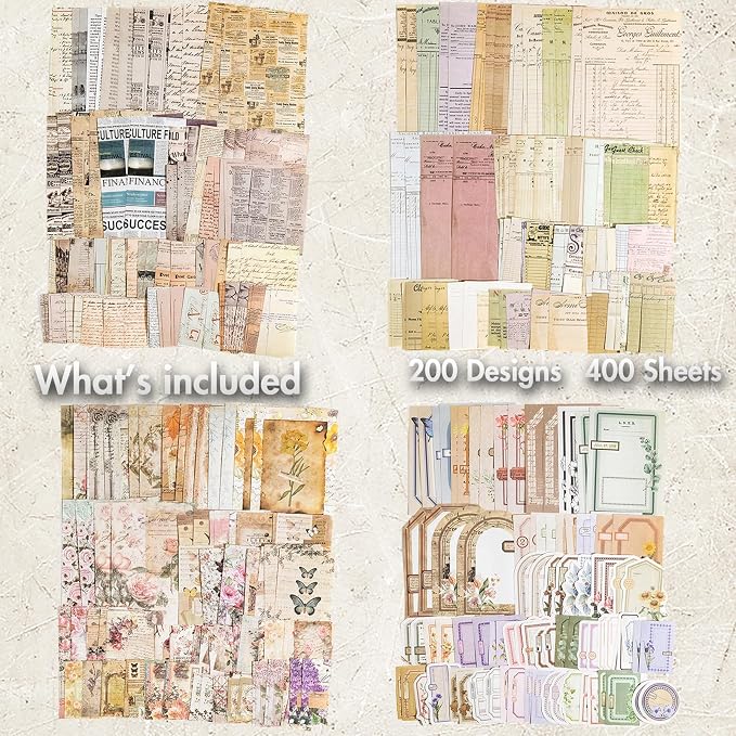Scrapbook Paper, 400 sheets of journaling supplies - Image 3
