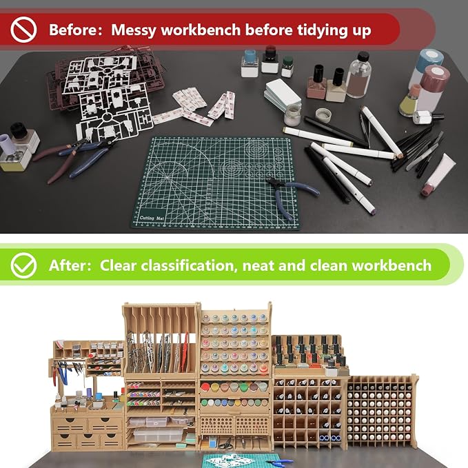 Wooden Model Organizer, Paint Rack - Image 7