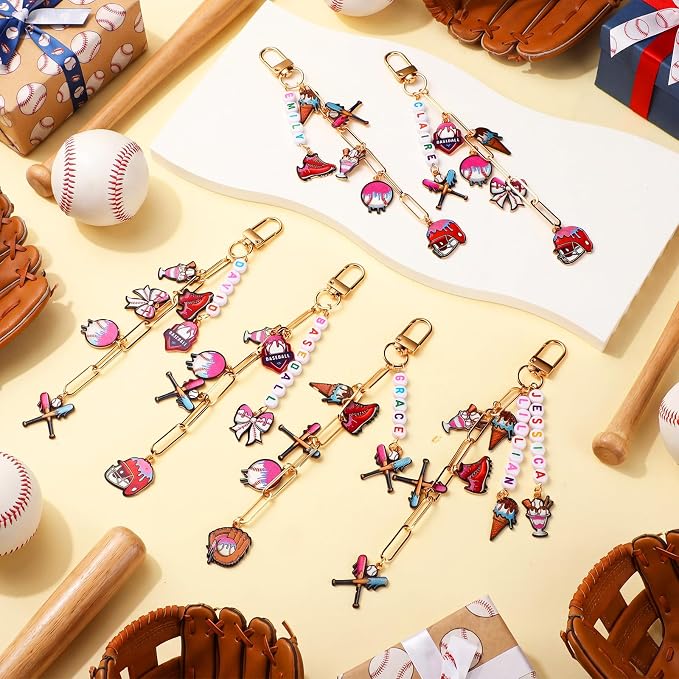 CraftyDream 558 Pcs Ice Cream Drip Baseball Keychain Baseball Party Favors DIY - Image 6