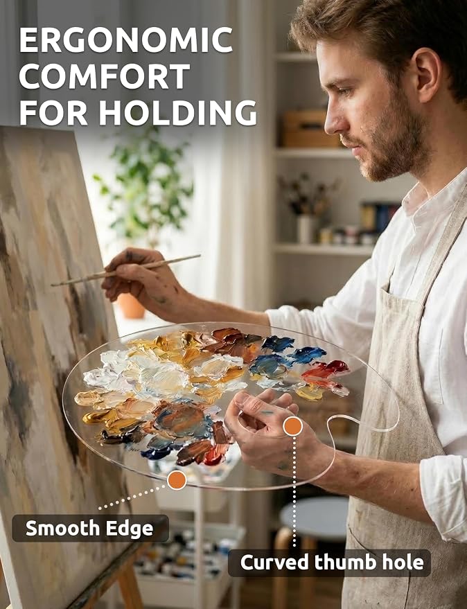 DUGATO Clear Acrylic Paint Palette, 15.7 x 11.8 in | Big Size Palette, - Image 5