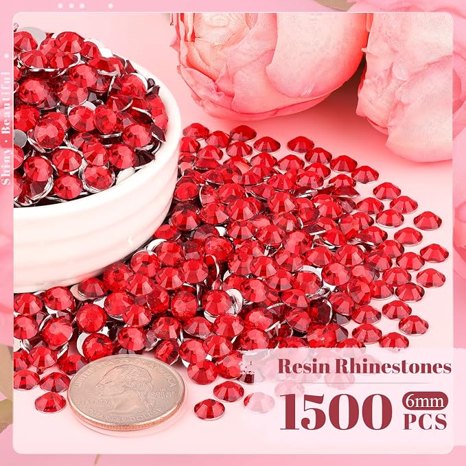 1500PCS 6mm Resin Rhinestones Bulk - Image 2