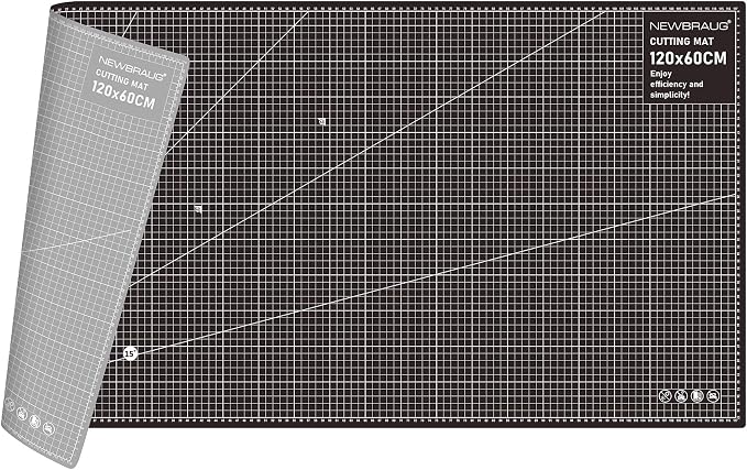 NEWBRAUG 23'' × 47'' Large Self Healing Cutting Double Sided 5-Ply Mat by NEWBRAUG