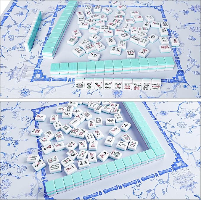 TIASUSAN Large Blue Mahjong Mat - Image 5