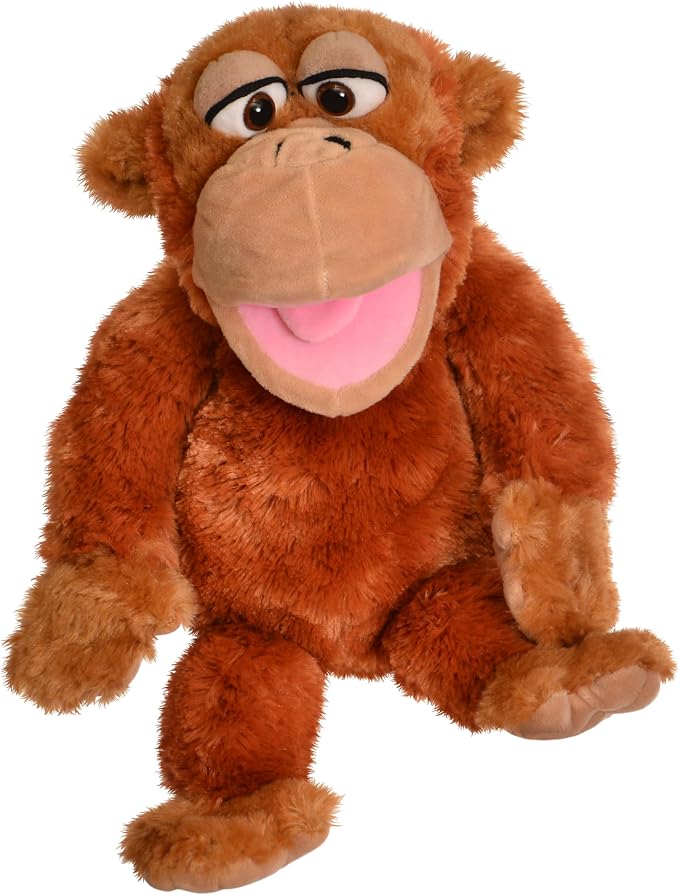 Playful Minds – Living Puppets Chico Monkey Hand Puppet – 17” Plush Animal by PlayfulMinds-Toys