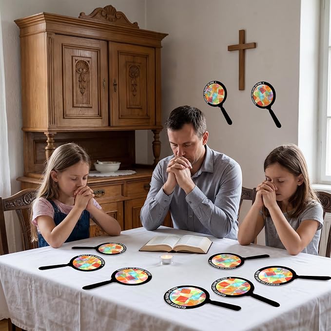 Renbuzhu 48PCS Sunday School VBS Crafts Bulk: Paper Magnifying Glass Nativity - Image 5