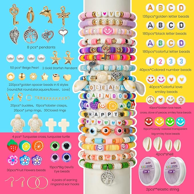 Gionlion 30, 168 Colors 8 Boxes Flat Preppy Beads - Image 2