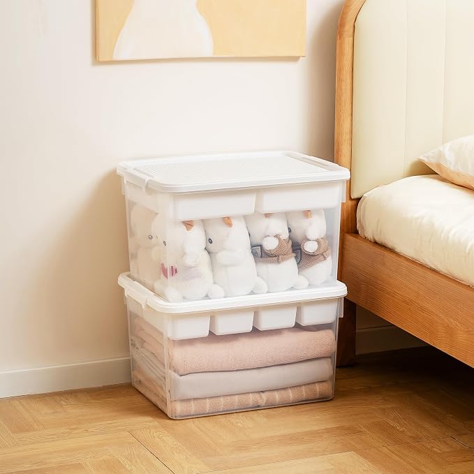 Citylife 32QT Plastic Craft Storage Box Buildable Lid Removable Tray | Craft - Image 3