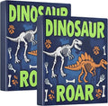 Dinosaur Roar Round Ring Binders 1.5 Inch Dragon Dino Skull 3 Ring Clipboard by Wamika