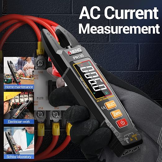 ANENG Multimeter Tester Color LCD TRMS 4000 Counts Clamp Meter Auto Ranging Rechargeable Voltmeter with U-Shaped Jaw Measures AC/DC Current,Voltage,NCV,Ohm,Diode,Capacitance,Resistance,Continuity