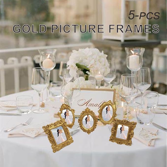 5 Pcs Mini Gold Frames - Image 2