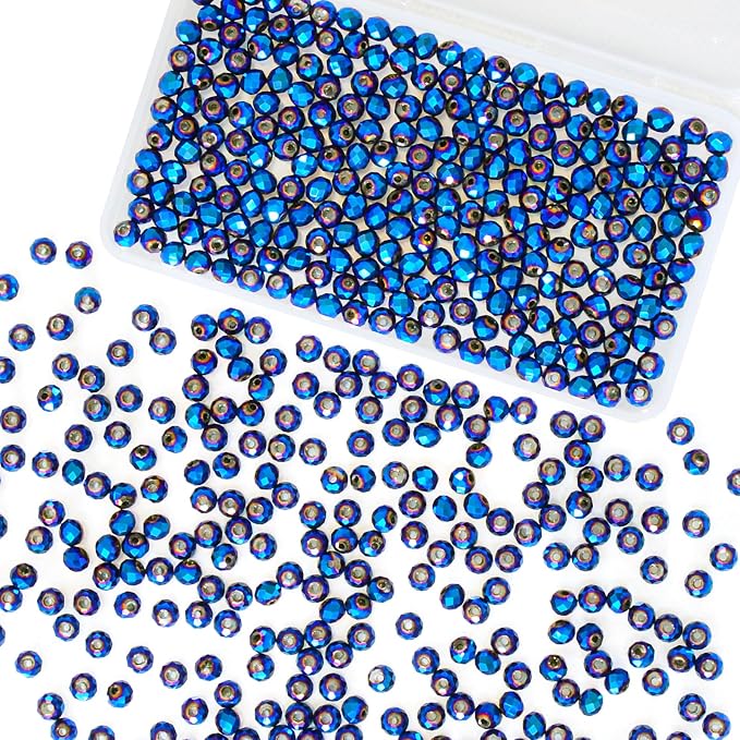 500Pcs 6mm Crystal Glass Beads for Jewelry Making Beads for Bracelets Necklace by Laopottbeads