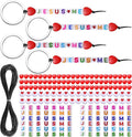 Ferreve 36 Sets Jesus Loves Me Beads Keychain Crafts by Ferreve
