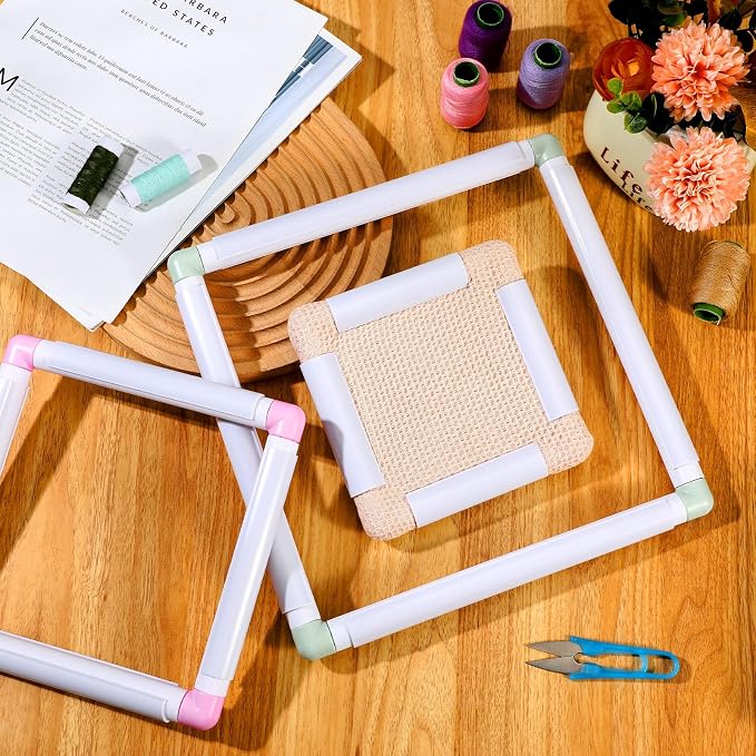 Janinka Embroidery Hoop 3 Pcs Cross Stitch Hoops and Frames White Rectangular - Image 6