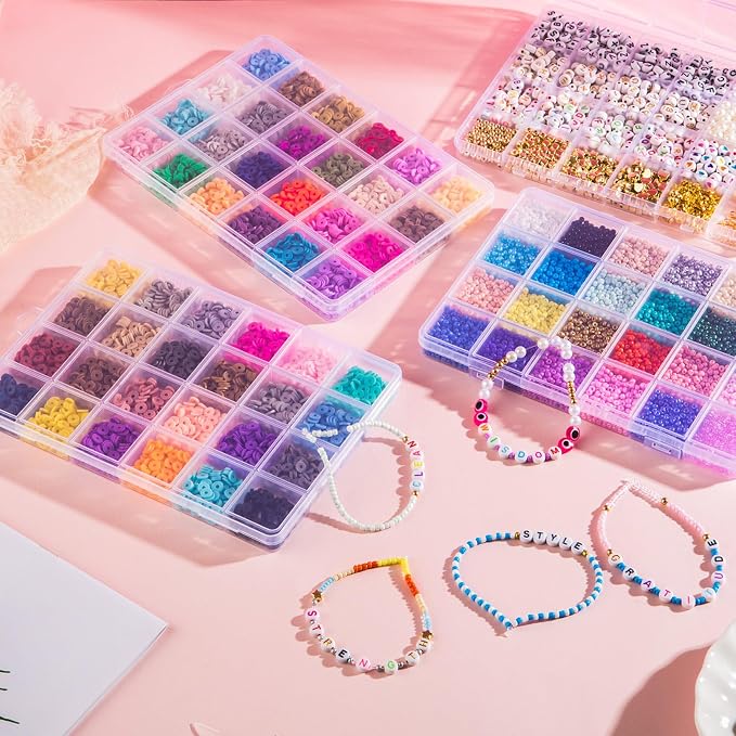 Goldwise Friendship Bracelet Kit 4 Boxes-13078 Pcs 72 Colors Bracelet Making - Image 7