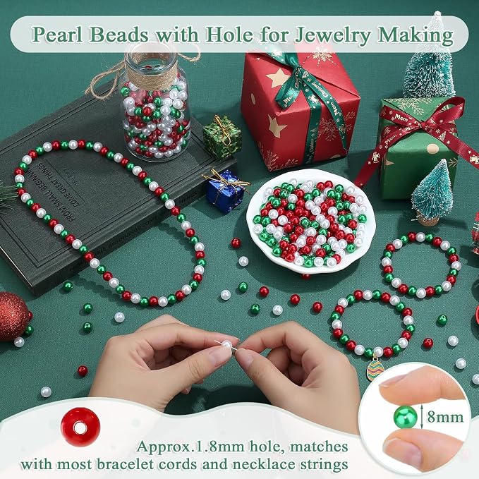 DUQGUHO 8mm Christmas Beads for Jewelry Making - Image 2