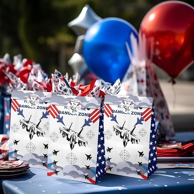 Fighter Jet Party Favor Bags – 24 Pcs Jet Fighter Style Gift Bags - Image 5