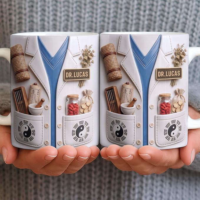 Personalized Traditional Medicine Doctor Mug, Unique Acupuncture Herbal Gift - Image 6