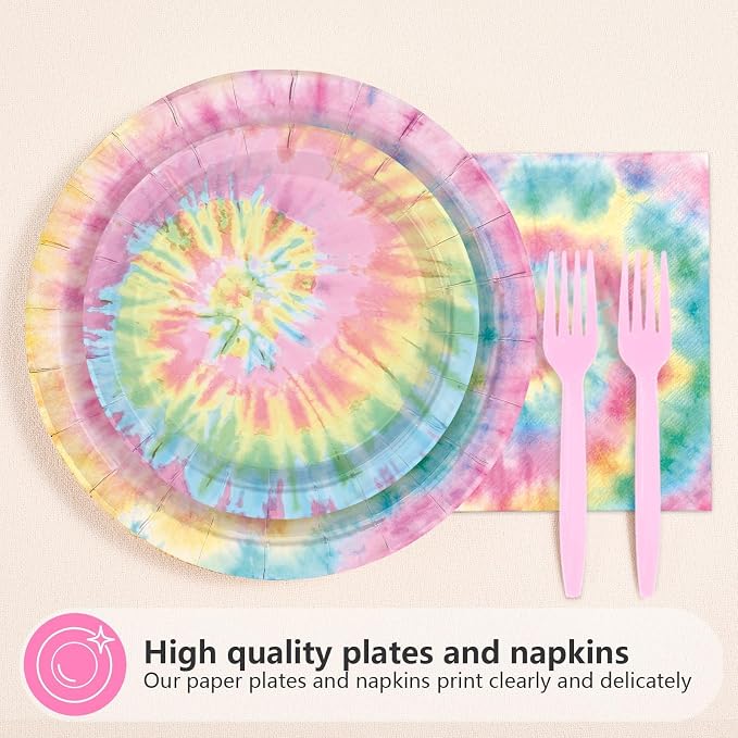 200Pcs Tie Dye Party Decorations - Image 2