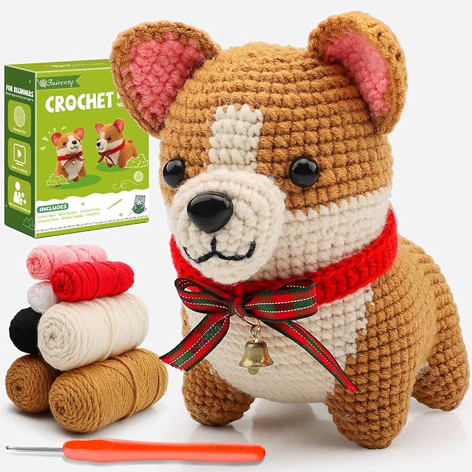 Faircosy Animal Crochet Kit for Beginners: Includes Complete Tools Ample Yarn by Faircosy