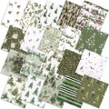 HunnmingRe 20 Pcs 10''x10'' Watercolor Forest Quilting Fabric Square Woodland by HunnmingRe