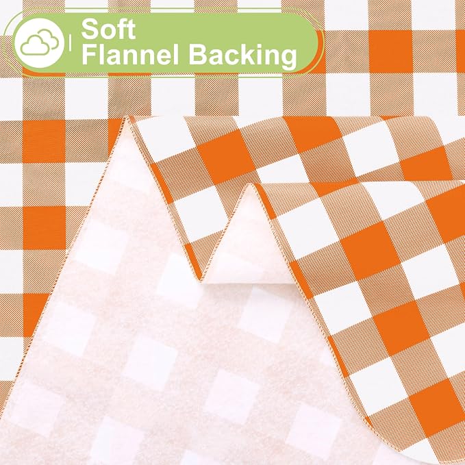 Smiry Rectangle Table Cloth, Waterproof Vinyl Tablecloths - Image 4
