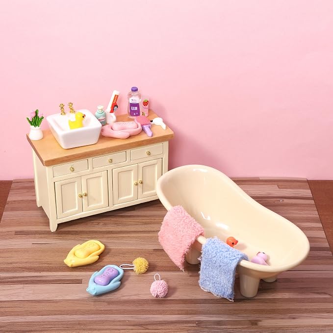 DIYDEC 75Pcs Dollhouse Mini Jewelry Storage Case Miniature Bathroom Accessories - Image 7