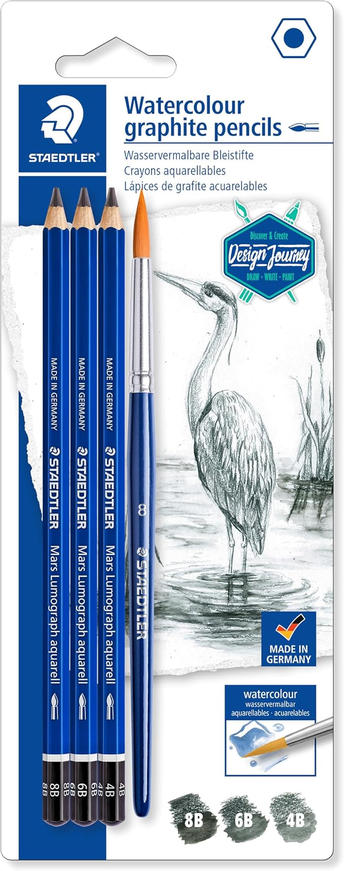 Staedtler Mars Lumograph Graphite Watercolor Pencils Kit, Includes Watercolor by Staedtler