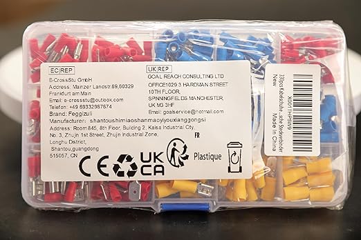 330PCS Crimp Connectors, 2.8mm 4.8mm 6.3mm Male and Female Spade Connector kit, 15 Types Crimp Terminals Electrical Connectors, Electrical Terminals Includes Spade Ring Fork Wire Connectors