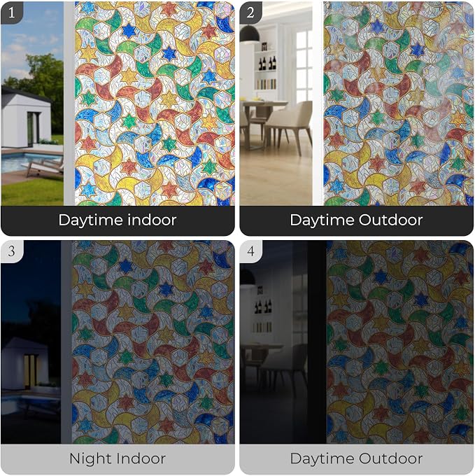ADD.HERES Window Privacy Film, Stained Glass Decorative Static Cling, Removable - Image 5