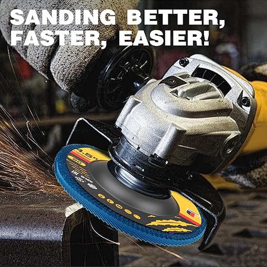 Flap Discs 4 1/2 for Angle Grinder, 12 Pcs Flap Discs 120 Grit, 4.5" x 7/8" High Density Zirconia Type 27 Flap Sanding Disc for Grinding, Rust Removal, Sanding and Finishing - 12 Packs