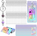 42/84/126 Pcs Beadable Keychain Bars Bulk Blank DIY Beaded Keychain Making by Unknown
