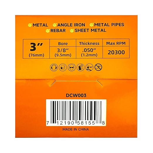 TWIN-TOWN 3" Diamond Cutting Wheel with 3/8" Arbor, Metal Cut Off Wheel, Carbide Cutting Wheel for Angle Grinder, 5000+ Cuts on Rebar, Steel, Iron, and INOX