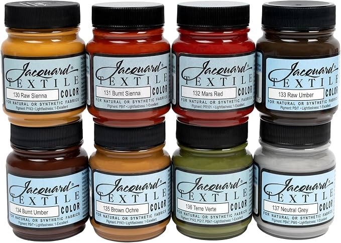 Jacquard Textile 8 Color Earth Tone Colors Set by Jacquard